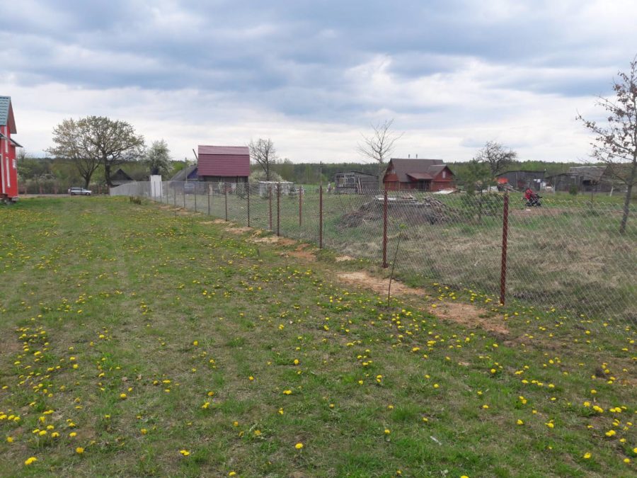 Забор из сетки рабицы 280м с воротами и калиткой фото4 в Новомосковске