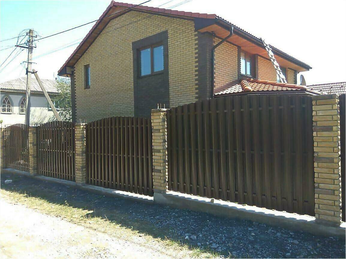 забор из штакетника 110м фото6 в Новомосковске