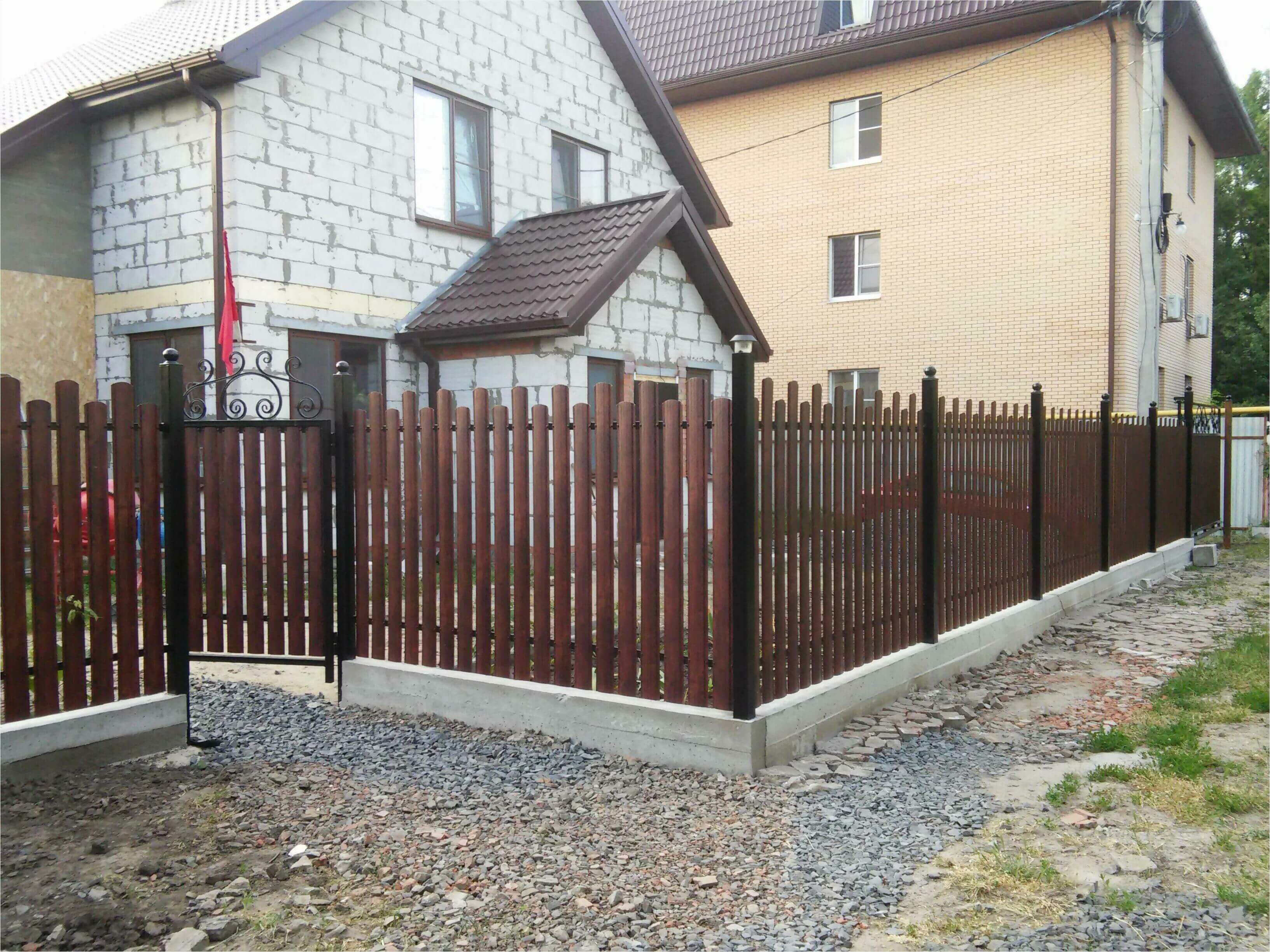 Забор из штакетника 90м фото5 в Новомосковске