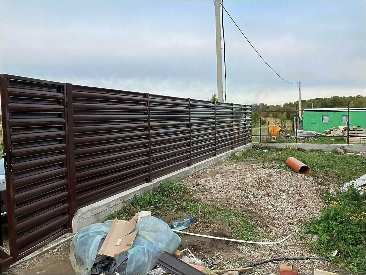Забор из штакетника 85м фото6 в Новомосковске