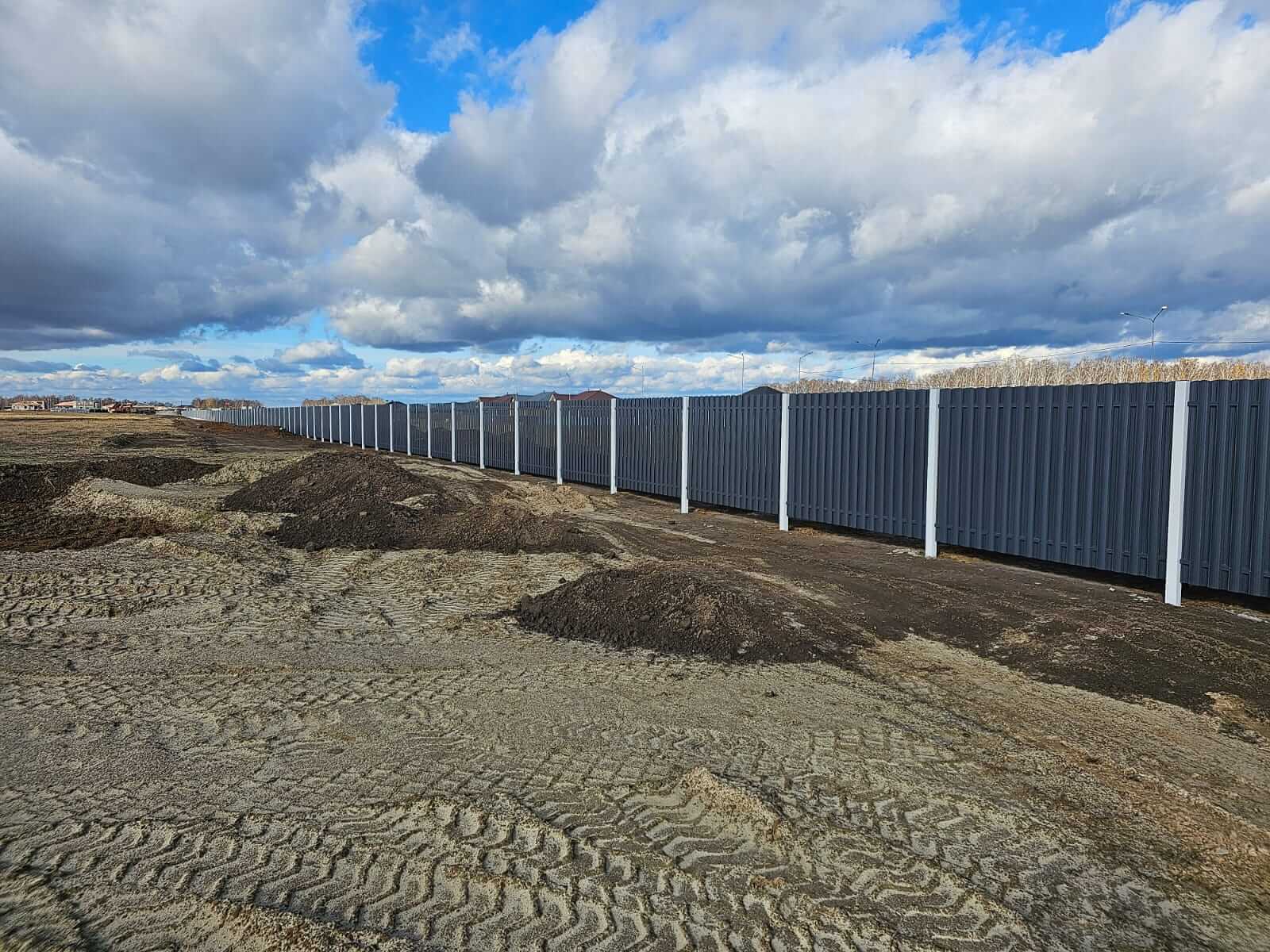 Забор из евроштакетника 234м RAL7024/7024 Серый Графит двусторонний фото 8 в Новомосковске