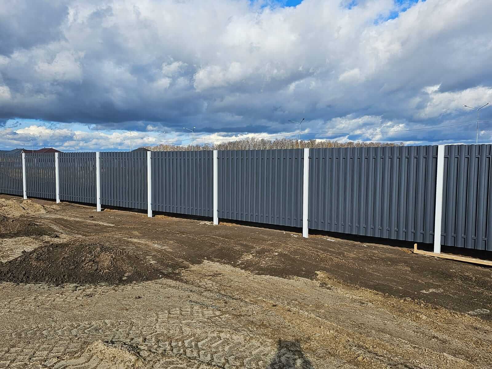 Забор из евроштакетника 234м RAL7024/7024 Серый Графит двусторонний фото 2 в Новомосковске