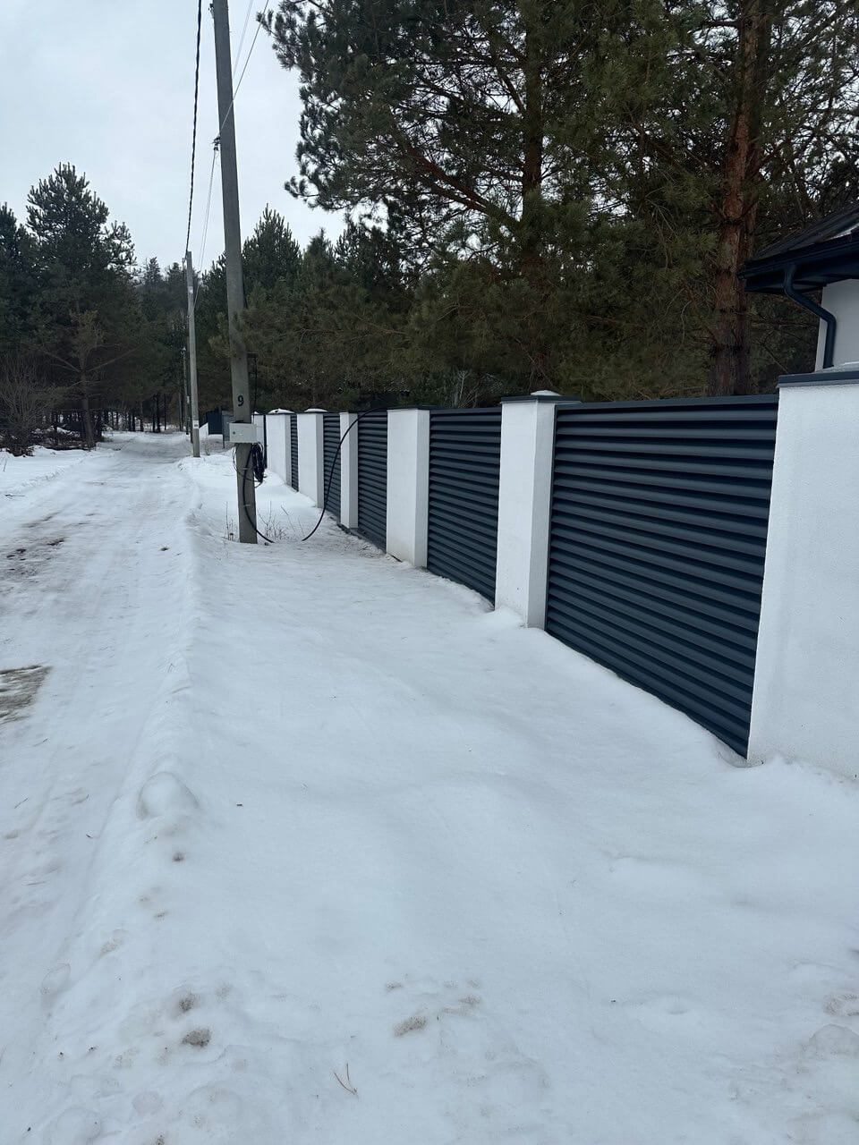 Забор-жалюзи 76м RAL7024/7024 Серый Графит двусторонний МАТТЕ фото 5 в Новомосковске