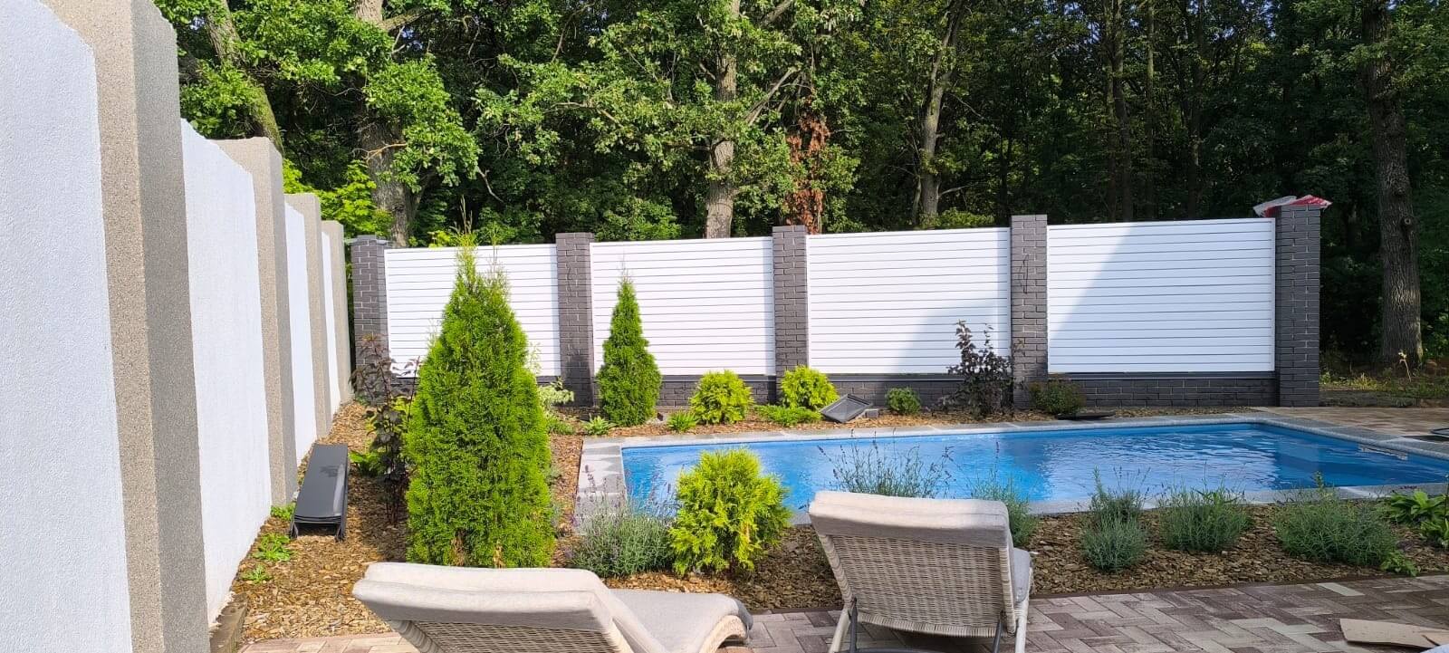 Забор-жалюзи из ламелей Хай-Тек 54м RAL9003 Белый фото 1 в Новомосковске